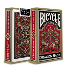 Set of 3 Decks Bicycle Dragon Back Standard Poker Playing Cards Red Blue & Gold   